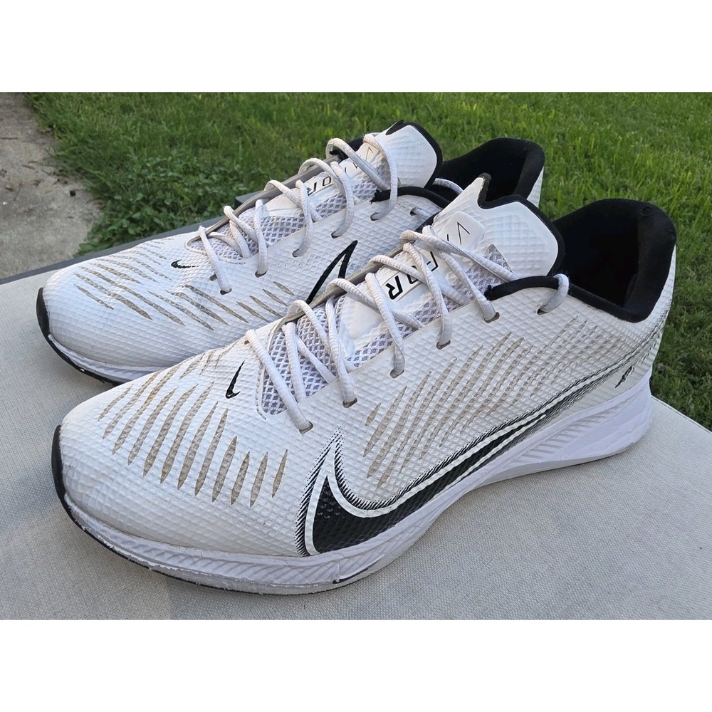 Nike Vapor Edge Speed 360 White Black Football Cleats Mens Low Top Shoes